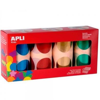 apli-gomets-xxl-pack-4-rollos-redondos-y-colores-surtidos-metalizados-5664-unidades-