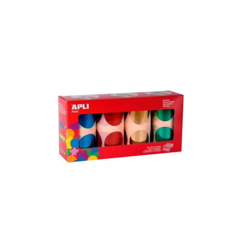 apli-gomets-xxl-pack-4-rollos-redondos-y-colores-surtidos-metalizados-5664-unidades-