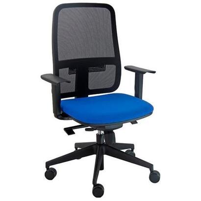 unisit-silla-blaze-giratoria-sincro-cruedas-brazos-opcionales-respaldo-malla-negro-y-asiento-acolchado-azul