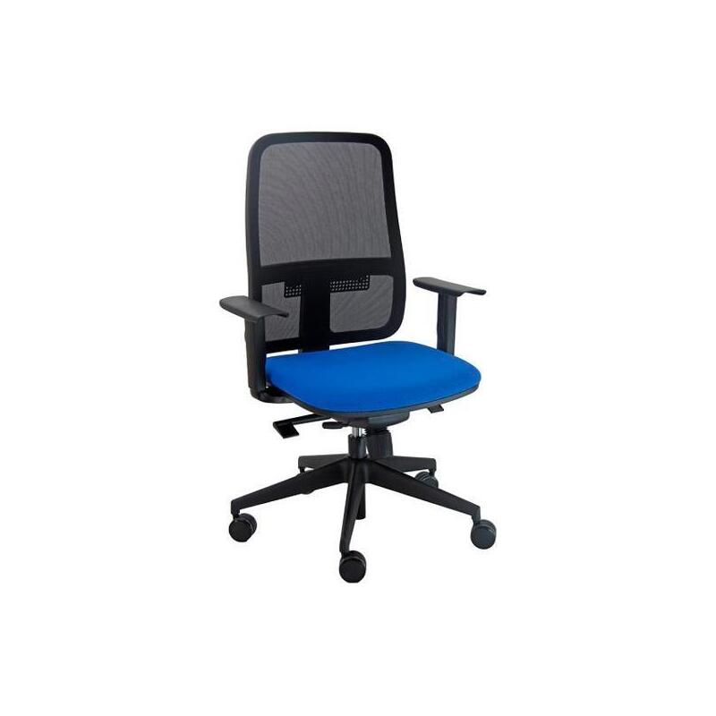 unisit-silla-blaze-giratoria-sincro-cruedas-brazos-opcionales-respaldo-malla-negro-y-asiento-acolchado-azul