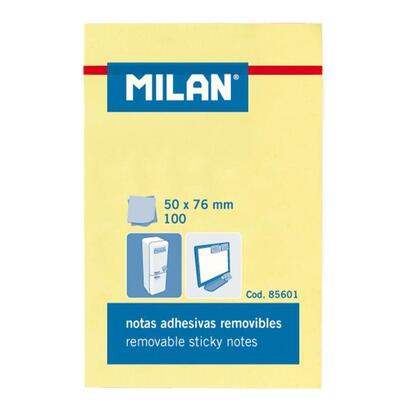 pack-de-10-unidades-milan-bloc-notas-adhesivas-100-hojas-50x76mm-amarillo