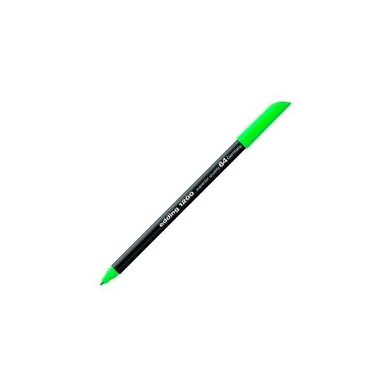 pack-de-10-unidades-edding-rotulador-punta-de-fibra-1200-verde-neon