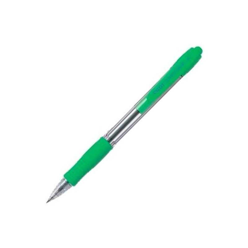 pack-de-12-unidades-pilot-boligrafo-supergrip-verde-claro