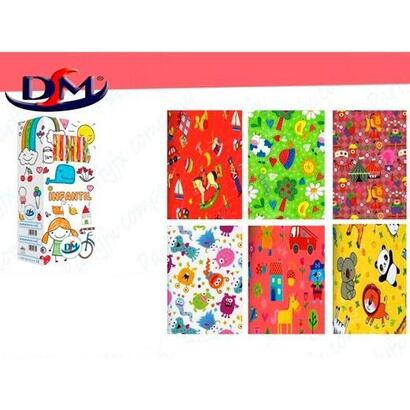 pack-de-50-unidades-dm-papel-de-regalo-rollo-70cm-x-2m-infantil-6-disenos-surtidos