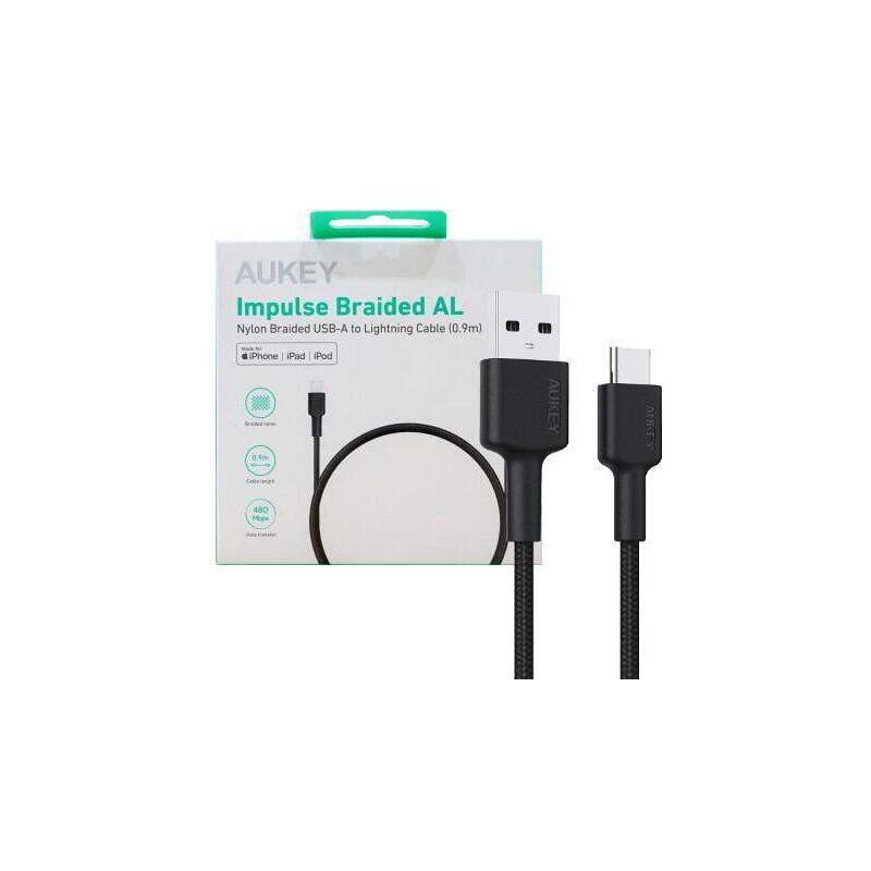 aukey-cb-cd30-cable-usb-c-type-c-power-delivery-pd-3a-09m-nylon-negro