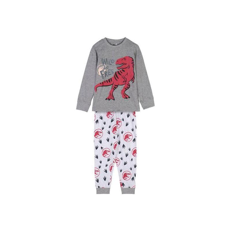 pijama-largo-single-jersey-jurassic-park-gray-talla-4a
