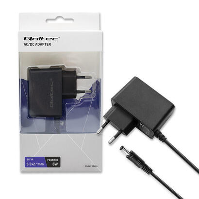 qoltec-52404-plug-in-power-adapter-premium-6w-6v-1a-55x21