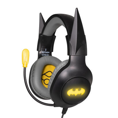 fr-tec-batman-auriculares-gaming-con-microfono-plegable-diadema-ajustable-almohadillas-acolchadas-iluminacion-led