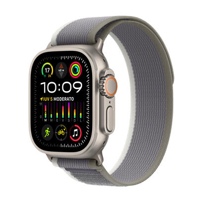 apple-watch-ultra-2-gps-cellular-49mm-tytan-zielonoszara-opaska-trail-rozmiar-sm