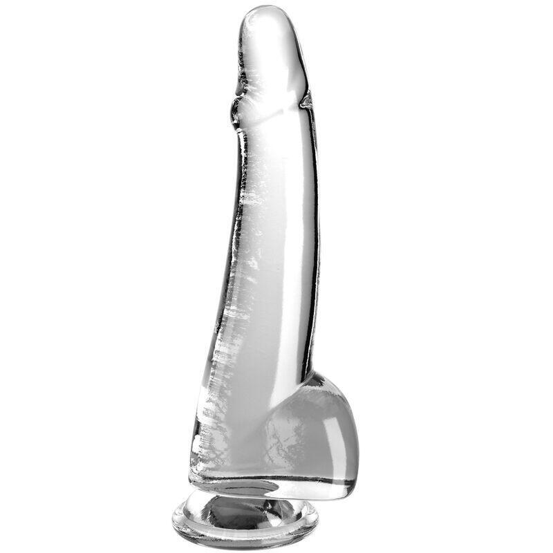 king-cock-clear-dildo-con-testiculos-19-cm-transparente king-cock-clear-dildo-con-testiculos-19-cm-transparente