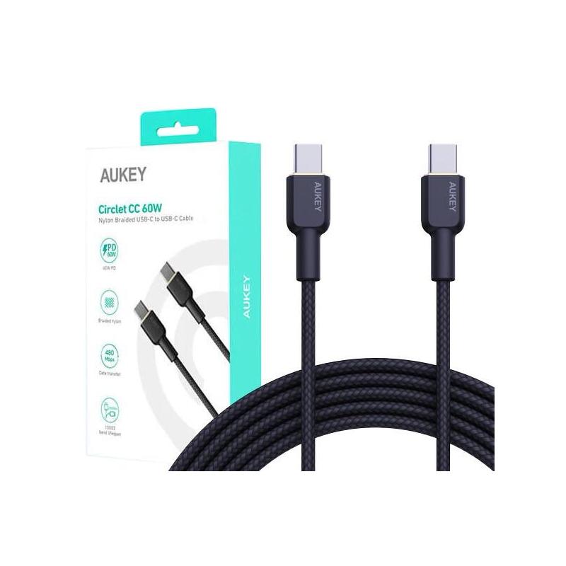 aukey-cb-ncc1-cable-usb-c-type-c-power-delivery-pd-60w-3a-1m-nylon-negro