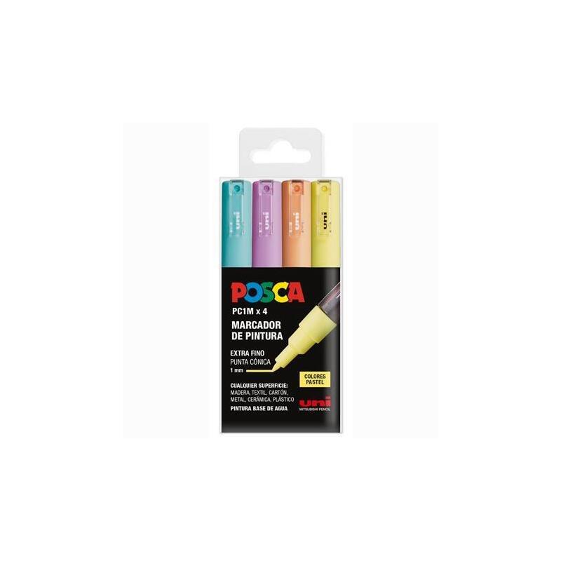 posca-marcador-pc-1m4c-no-permanente-punta-fina-07-1mm-colores-surtidos-pastel-4u-