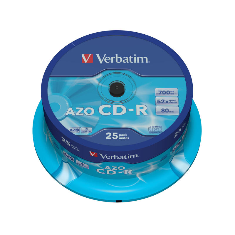 verbatim-cd-r-azo-700mb-52x-25-pack-spindle-superficie-crystal