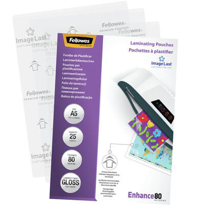 fellowes-pack-de-25-fundas-para-plastificar-brillo-a5-80-micras-alta-calidad-transparente