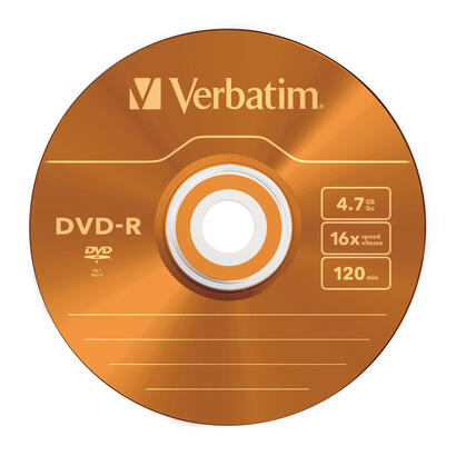 verbatim-dvd-r-120-min-47gb-16x-5-pack-slim-jewelcase-datalife-plus-color-surface