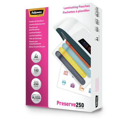 fellowes-a4-glossy-250-micron-laminating-pouch-100-pack