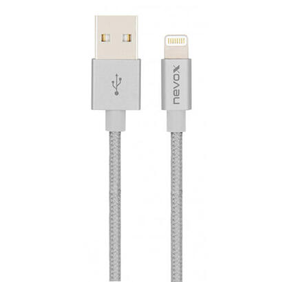 cable-adaptador-usb-nevox-conector-usb-a-conector-lightning-plateadogris-1-metro-con-funda-42506864052860