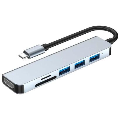 hub-usb-c-7-en-1-con-hdmi-2x-usb-30-usb-c-usb-c-pd-sdtf