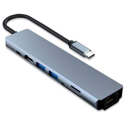 hub-usb-c-7-en-1-con-hdmi-2x-usb-30-usb-c-pd-sdtf-rj45-100-mbps