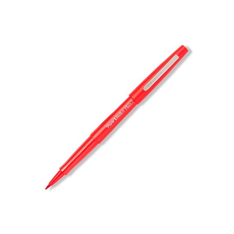 pack-de-12-unidades-paper-mate-rotulador-flair-m-punta-de-fibra-11mm-rojo