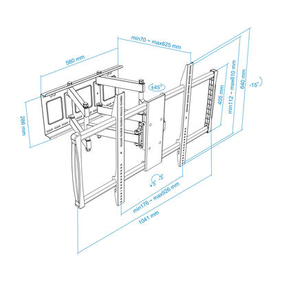 tooq-soporte-de-pared-con-doble-brazo-articulado-para-tv-de-60-100-giratorio-e-inclinable-peso-max-80kg-vesa