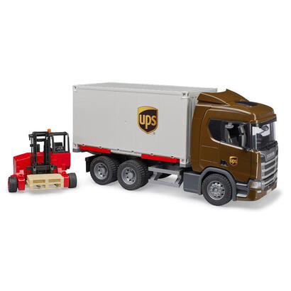 bruder-camion-logistico-ups-scania-super-560r-con-carretilla-elevadora-transportable-3582