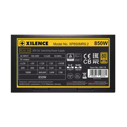 xilence-performance-x-atx-30-80-gold-850w-fuente-de-alimentacion-para-pc-negro-1x-12vhpwr-3x-pcie-gestion-de-cables-850-vatios-x