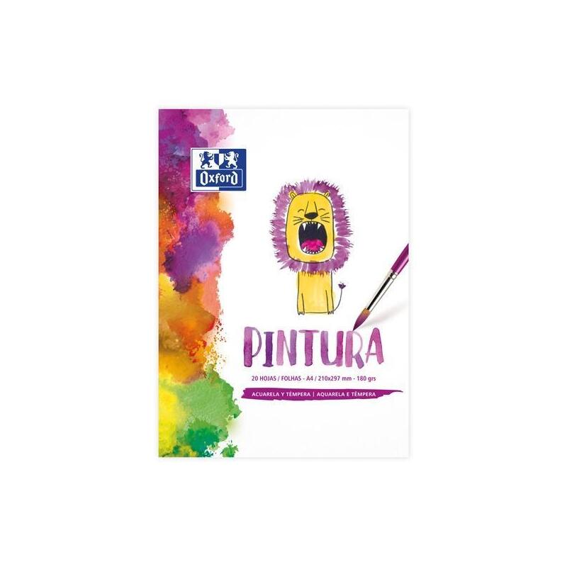 pack-de-5-unidades-oxford-bloc-pintura-infantil-a4-encolado-20h-liso-180gr