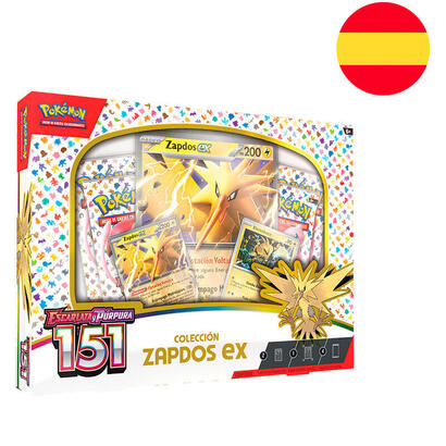 pack-de-6-unidades-blister-juego-cartas-coleccionables-zapdos-ex-151-escarlata-y-purpura-pokemon-espanol