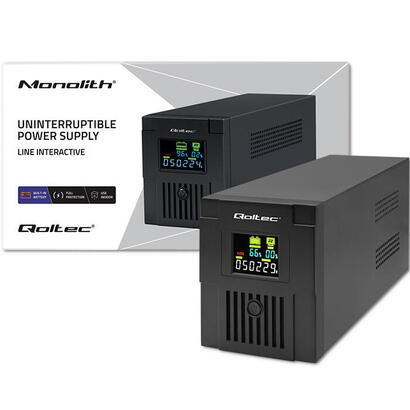 qoltec-53770-uninterruptible-power-supply-line-interactive-monolith-1500va-900w-lcd-usb