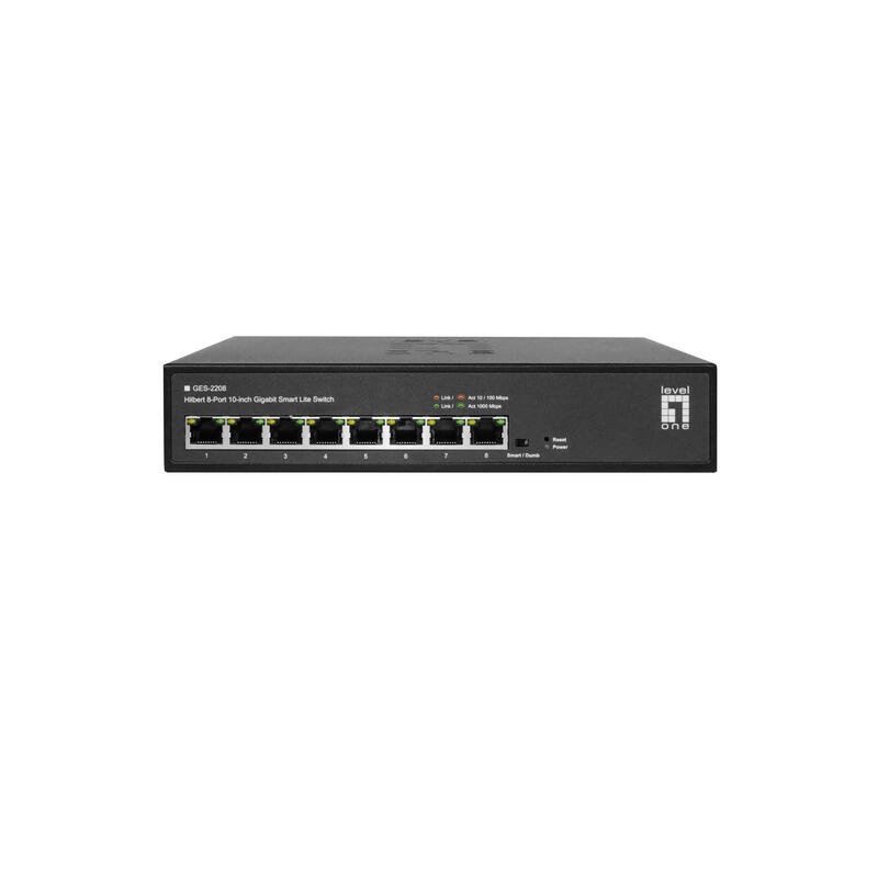 levelone-ges-2208-switch-gestionado-l2-gigabit-ethernet-101001000-negro