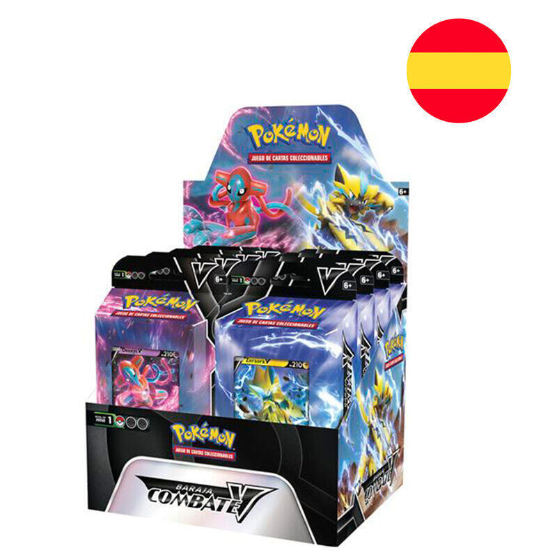 pack-de-8-unidades-baraja-juego-cartas-coleccionables-battle-deck-v-pokemon-espanol-surtido