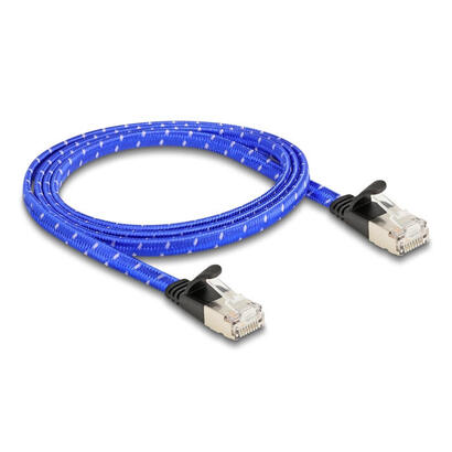 delock-rj45-cable-de-red-plano-trenzado-cat6a-uftp-1-m-azul