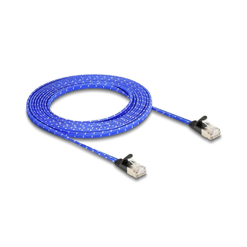 delock-rj45-cable-de-red-plano-trenzado-cat6a-uftp-3-m-azul
