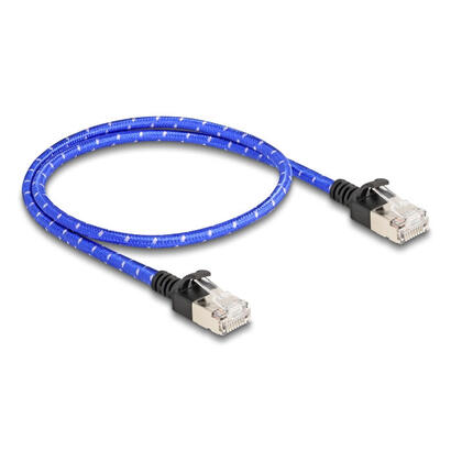 delock-80376-rj45-cable-de-red-trenzado-cat6a-uftp-slim-05-m-azul