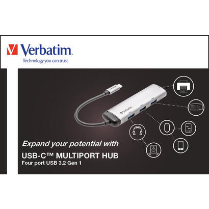 hub-multipuerto-usb-c-verbatim-de-cuatro-puertos-usb-32-gen-1