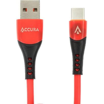 accura-usb-a-usb-c-10mgumowy-5v2a-czerwony