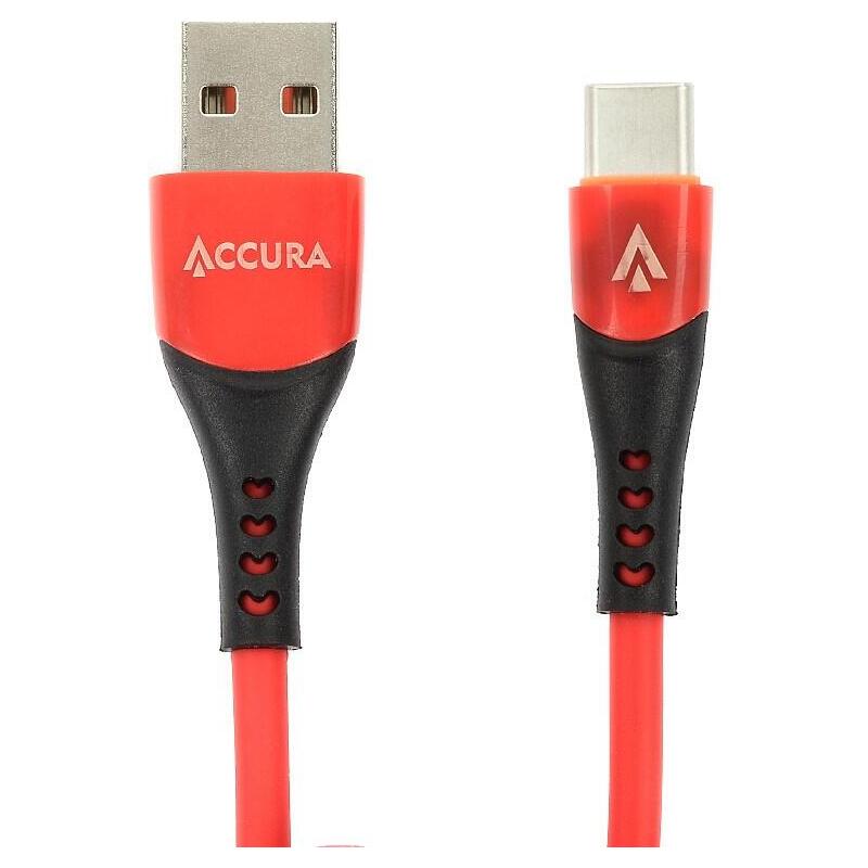 accura-usb-a-usb-c-10mgumowy-5v2a-czerwony