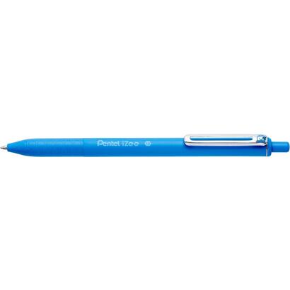 pack-de-12-unidades-pentel-izee-boligrafo-de-bola-retractil-punta-07mm-trazo-035mm-clip-de-metal-color-azul