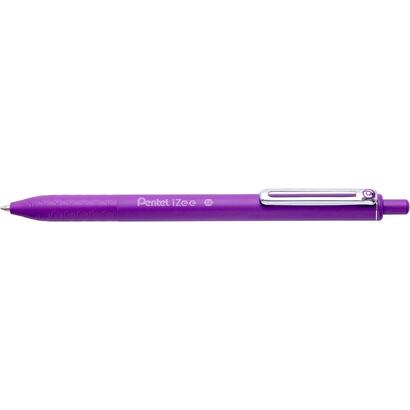 pack-de-12-unidades-pentel-izee-boligrafo-de-bola-retractil-punta-07mm-trazo-035mm-clip-de-metal-color-violeta