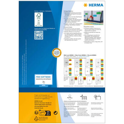 etiquetas-herma-a4-verde-105x423mm-papel-mate-1400-uds