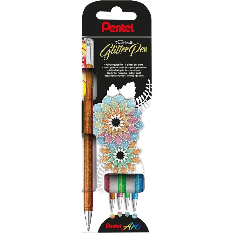 pentel-hybrid-dual-metallic-pack-de-4-boligrafos-de-bola-con-tinta-gel-brillante-punta-1mm-trazo-05mm-colores