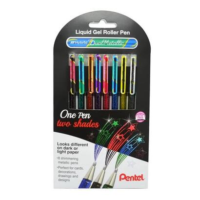 pentel-hybrid-dual-metallic-pack-de-8-boligrafos-de-bola-con-tinta-gel-brillante-punta-1mm-trazo-05mm-colores