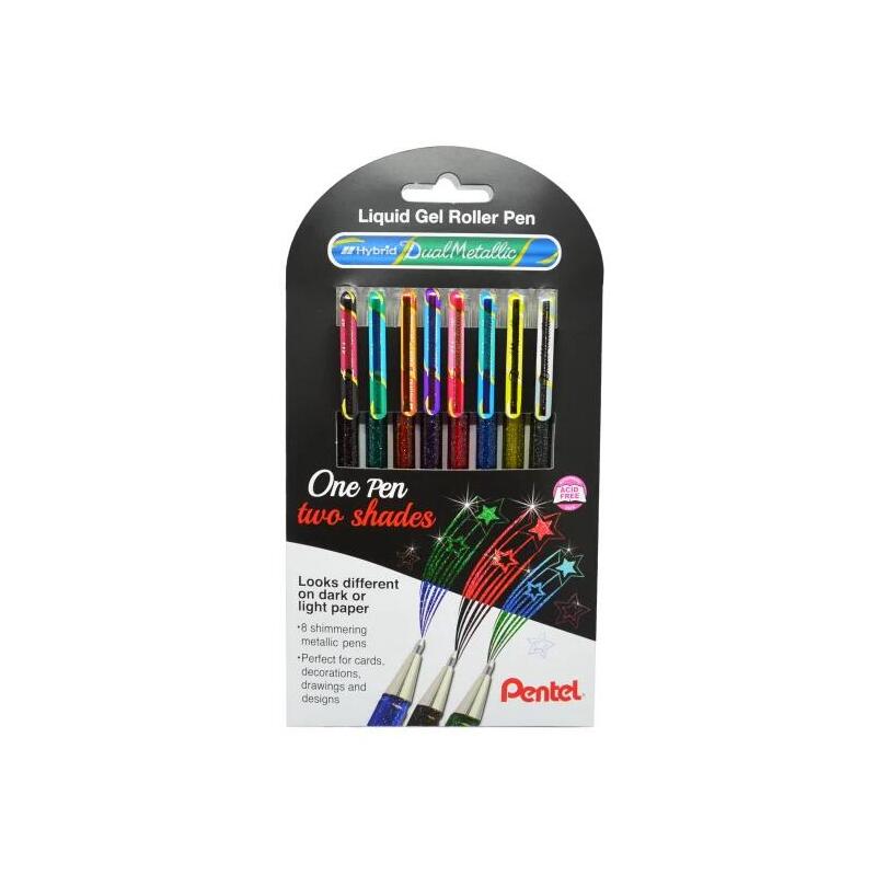 pentel-hybrid-dual-metallic-pack-de-8-boligrafos-de-bola-con-tinta-gel-brillante-punta-1mm-trazo-05mm-colores