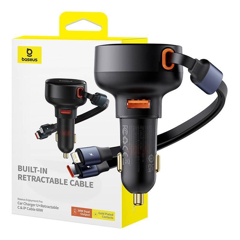 ladowarka-samochodowa-baseus-enjoyment-usb-z-kablem-usb-c-i-lightning-60-w-czarna