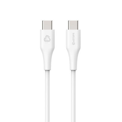 infinite-usb-c-to-usb-c-cable-1m-white-recycled-plastic-super-soft-warranty-60m