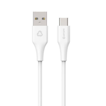 infinite-usb-c-to-usb-a-cable-2m-white-recycled-plastic-super-soft-warranty-60m