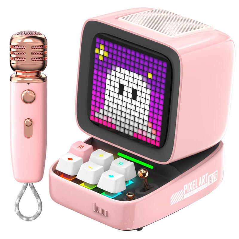 divoom-ditoo-altavoz-bluetooh-con-microfono-rosa