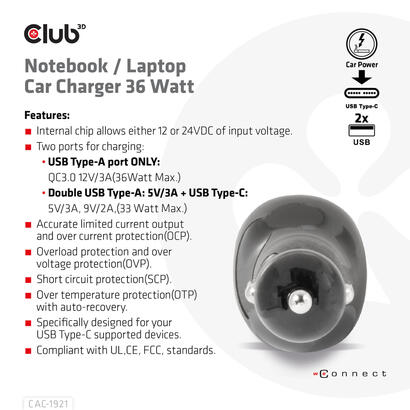 cargador-de-coche-usb-club3d-1xusb-c-2xusb-a-36w-12-24v
