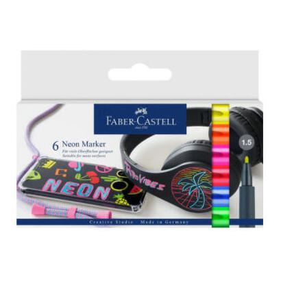 pack-faber-castell-6-rotuladores-creative-studio-neon-marker